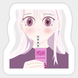 cute girl Sticker